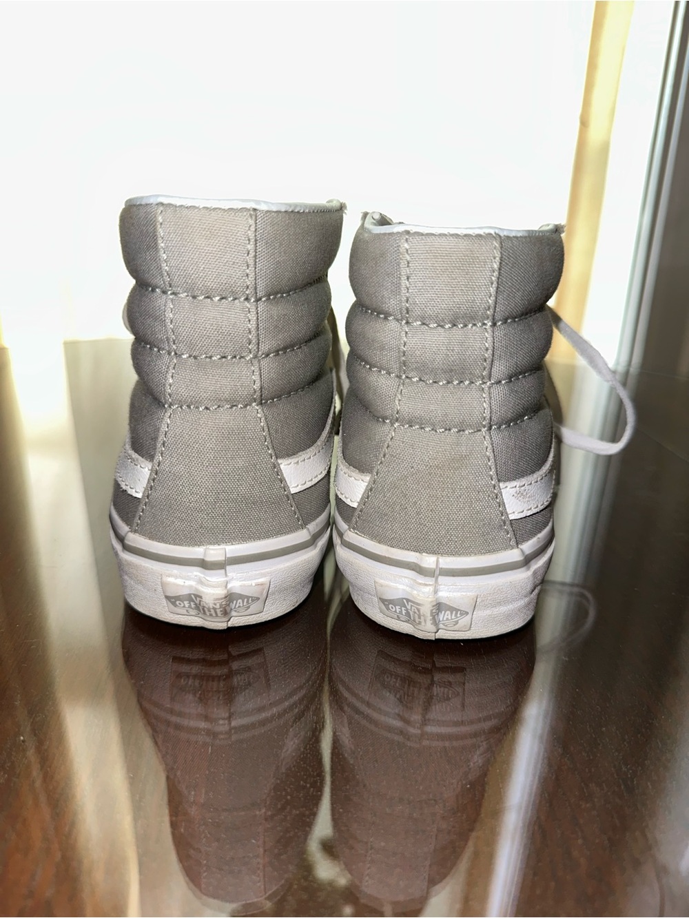 Vans High Top Sneakers in Light Gray and White - Vans - Picture 3 of 6